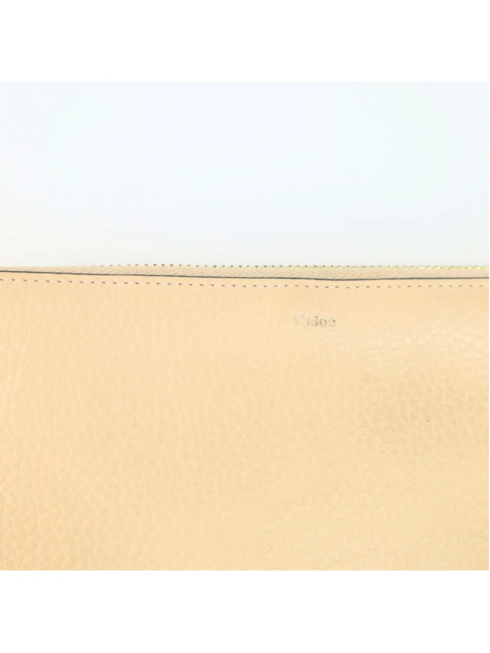 Chloe Alphabet Long Wallet For Women Beige NeutralLeather & Gold tone Hardware
